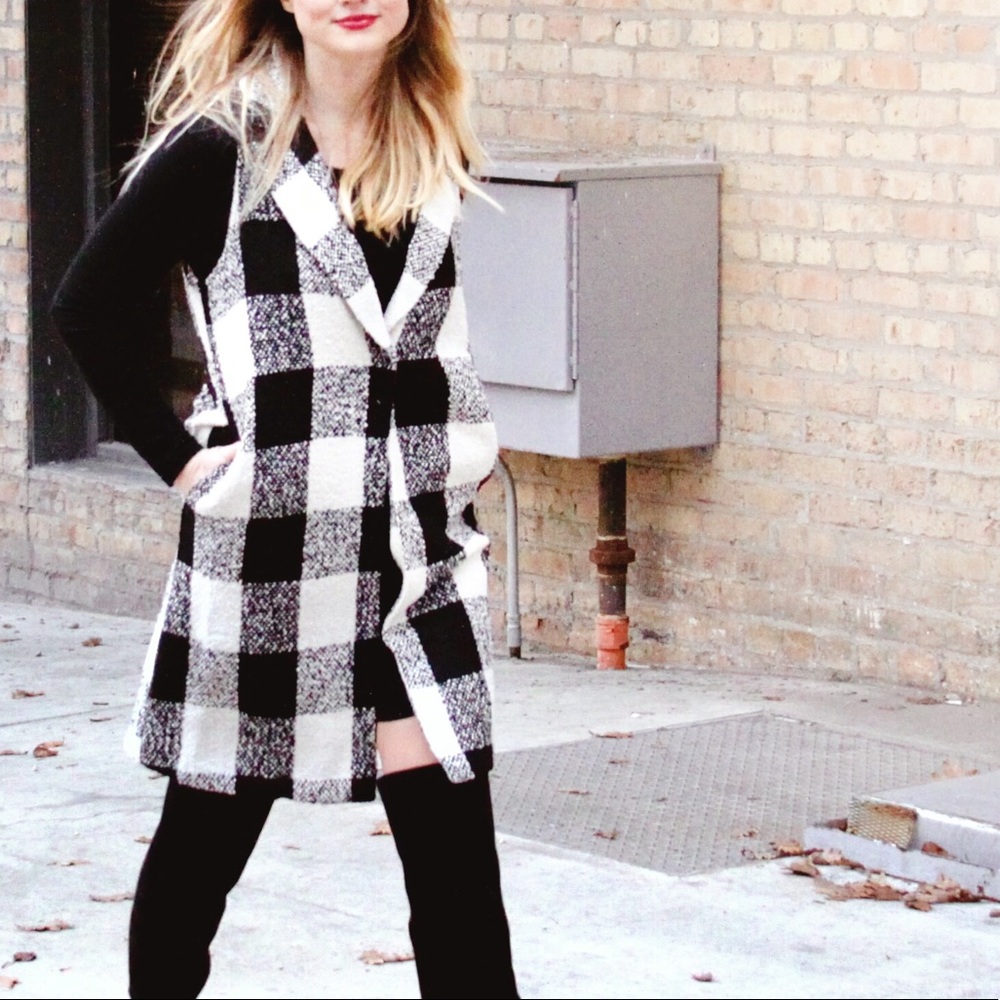 Buffalo Check Vest NWOT